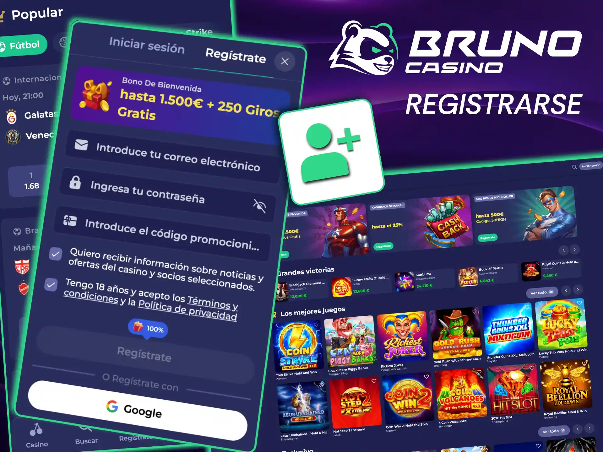 En Bruno Casino completas datos básicos y activas acceso en minutos.